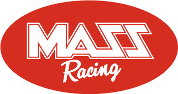 mass racing script logo